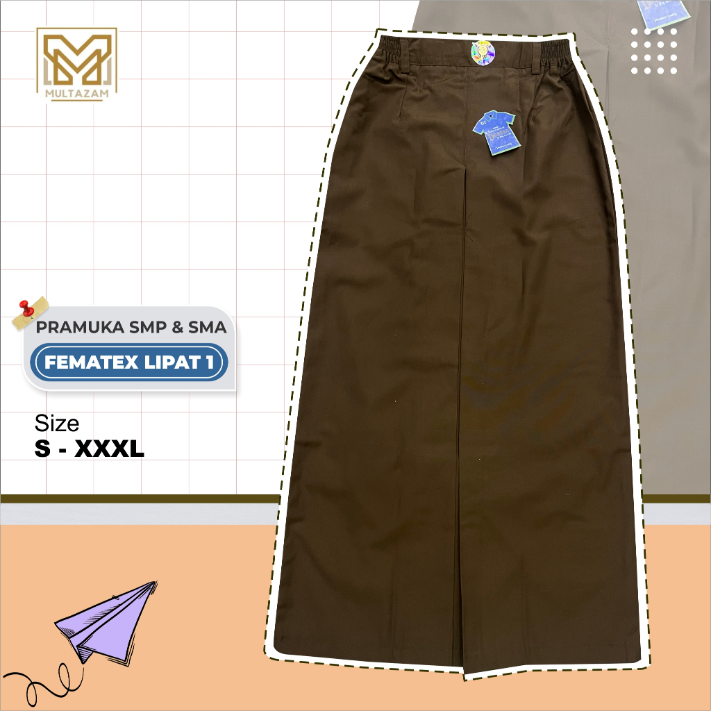 Jual Rok Pramuka SMP & SMA Panjang Deresa Bahan Famatex | Shopee Indonesia