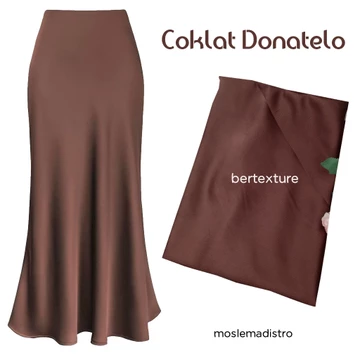 Rok Satin Silk Skirt Panjang Flowy Premium Banyak Warna Simple Elegan Bisa Custom Ukuran Besar