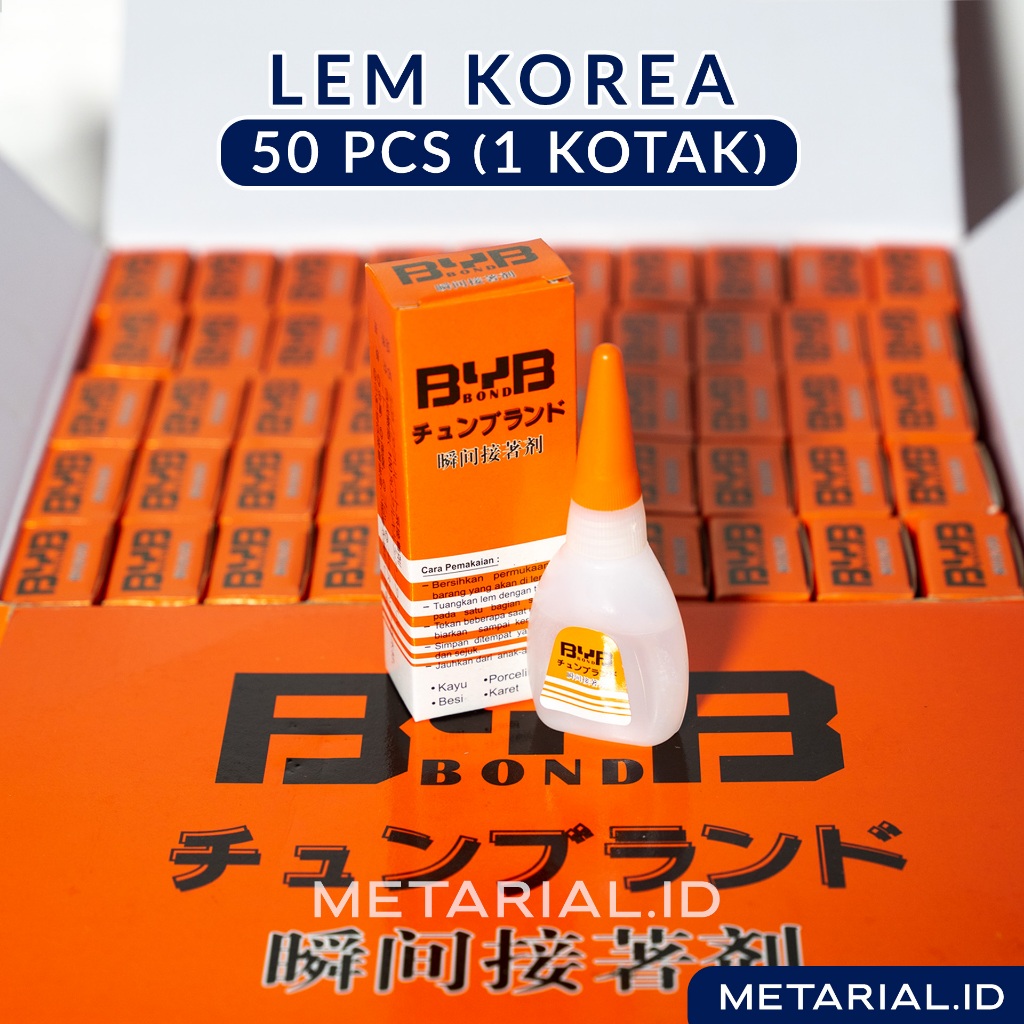 Jual [50 BTL] LEM KOREA ORIGINAL LEM SETAN | SUPER GLUE | Perekat Cair ...