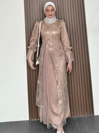 Jual Elika dress gamis wanita kekinian gamis Pesta Kondangan gamis