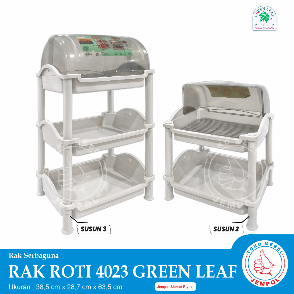 Jual Tempat Roti 4023 Green leaf / Rack Delish / Rak Kue Tingkat ...