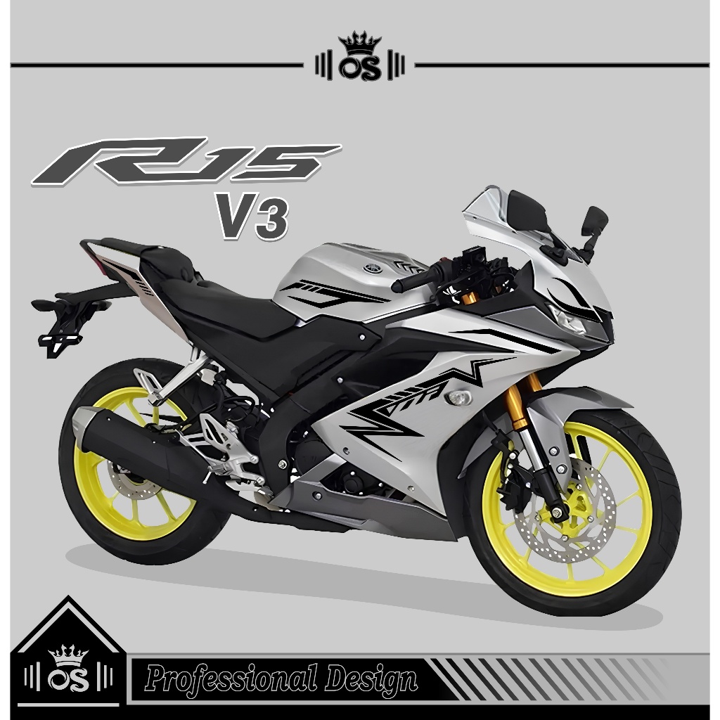 Jual CUTTING STICKER / STRIPING VARIASI YAMAHA R15 V3 / MTF 9 ...