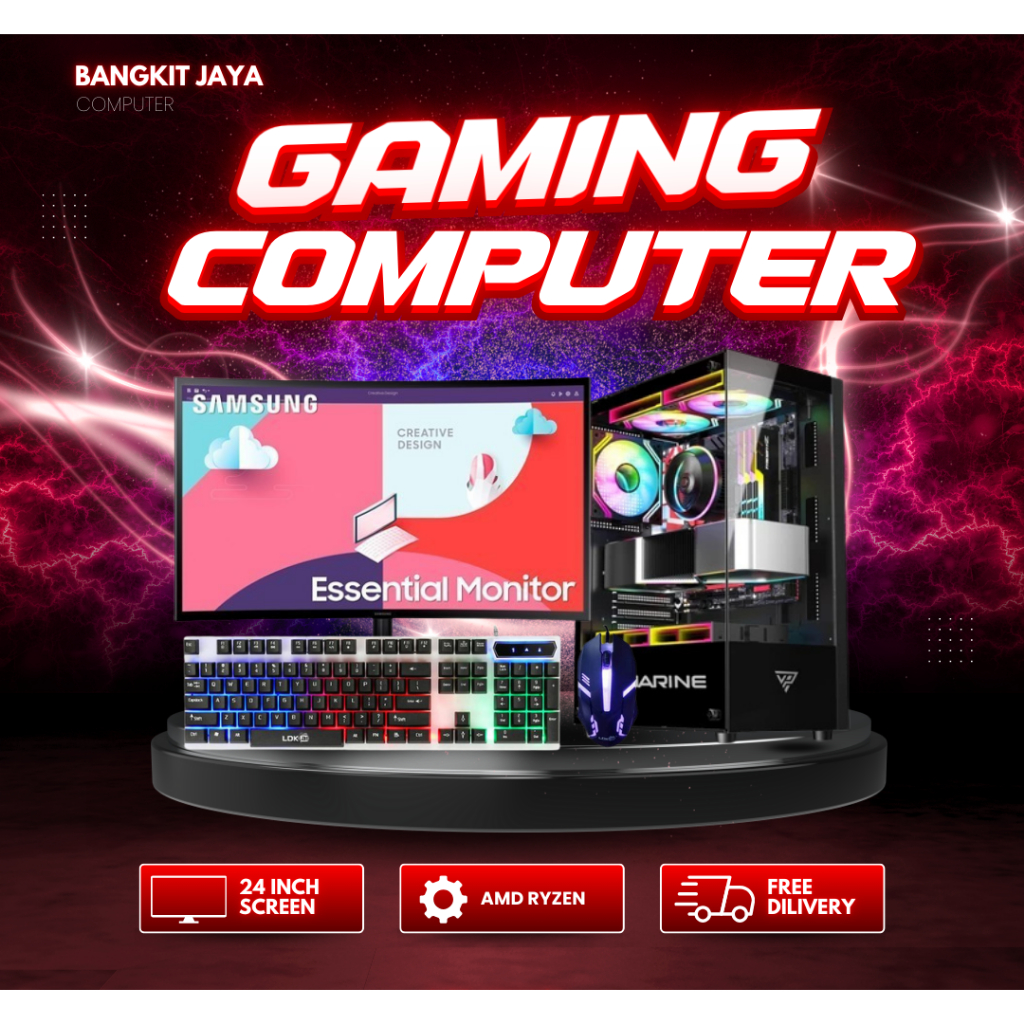 Jual PC Gaming Fullset AMD Ryzen 5 4500 | RAM 8GB | HDD - SSD | RX 6500 ...