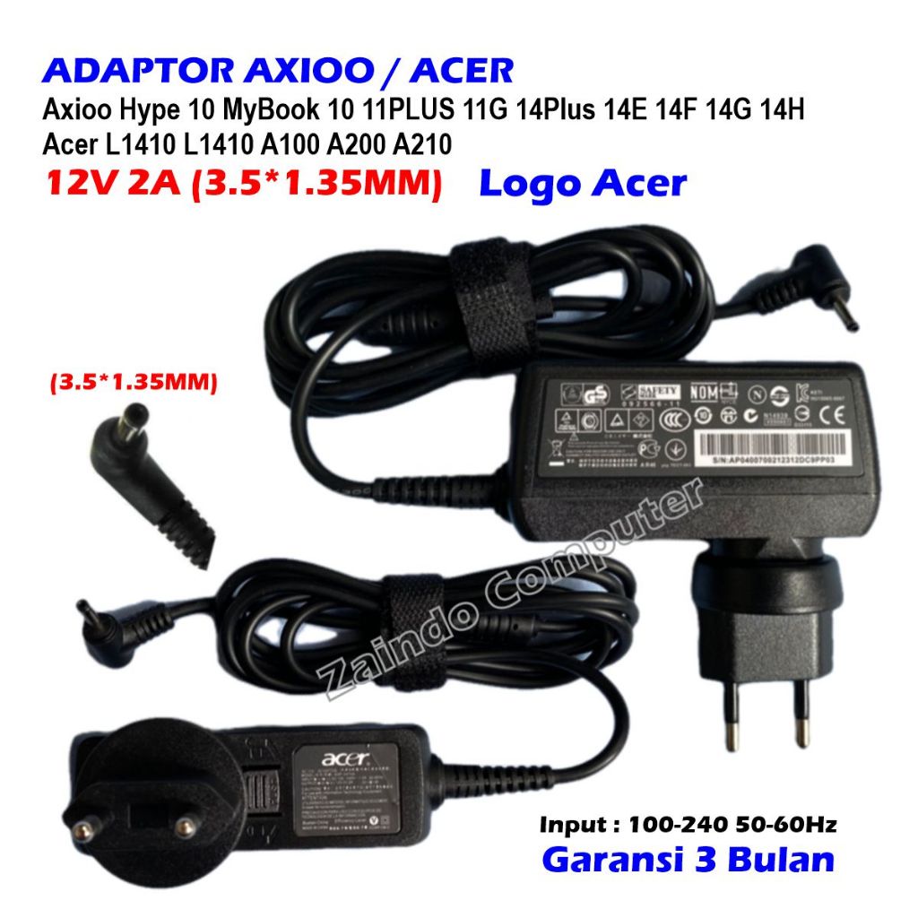 Jual ADAPTOR LAPTOP AXIOO HYPE 10 SERIES MYBOOK 10 11PLUS 11G 14 14PLUS ...