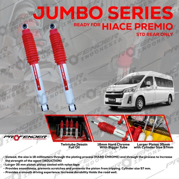 Jual [JUMBO SERIES] Aksesoris Suspensi Shockbecker PROFENDER Twintube ...