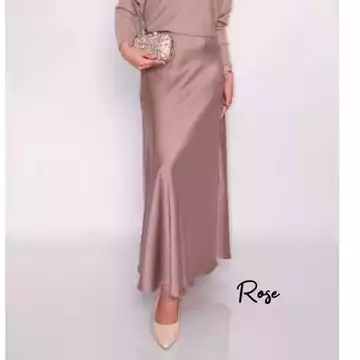 Rok Satin Long Skirt Rok Satin Panjang Premium