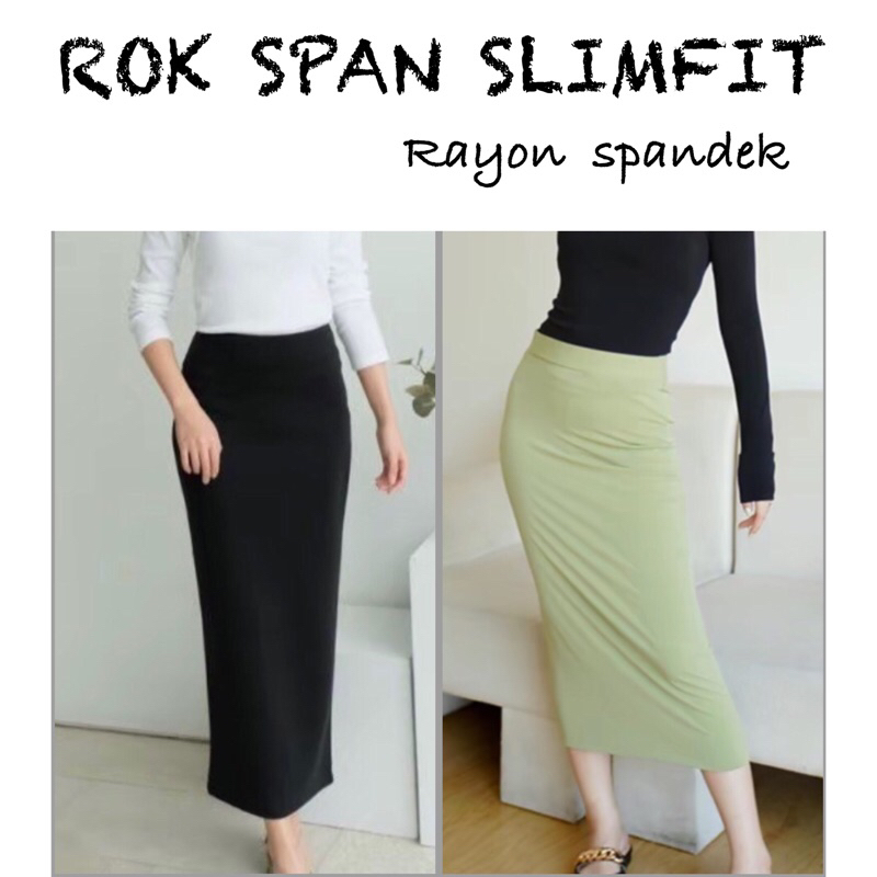 Jual Rok Span rayon Outfit bawahan spandek rayon | Shopee Indonesia