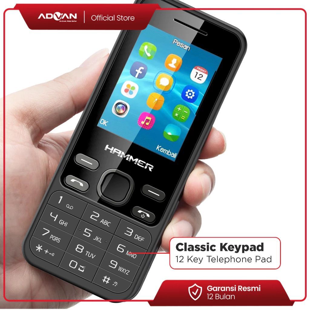 Jual Hp Advan Hammer R6 Handphone Poliponik Feature Phone CandyBar ...