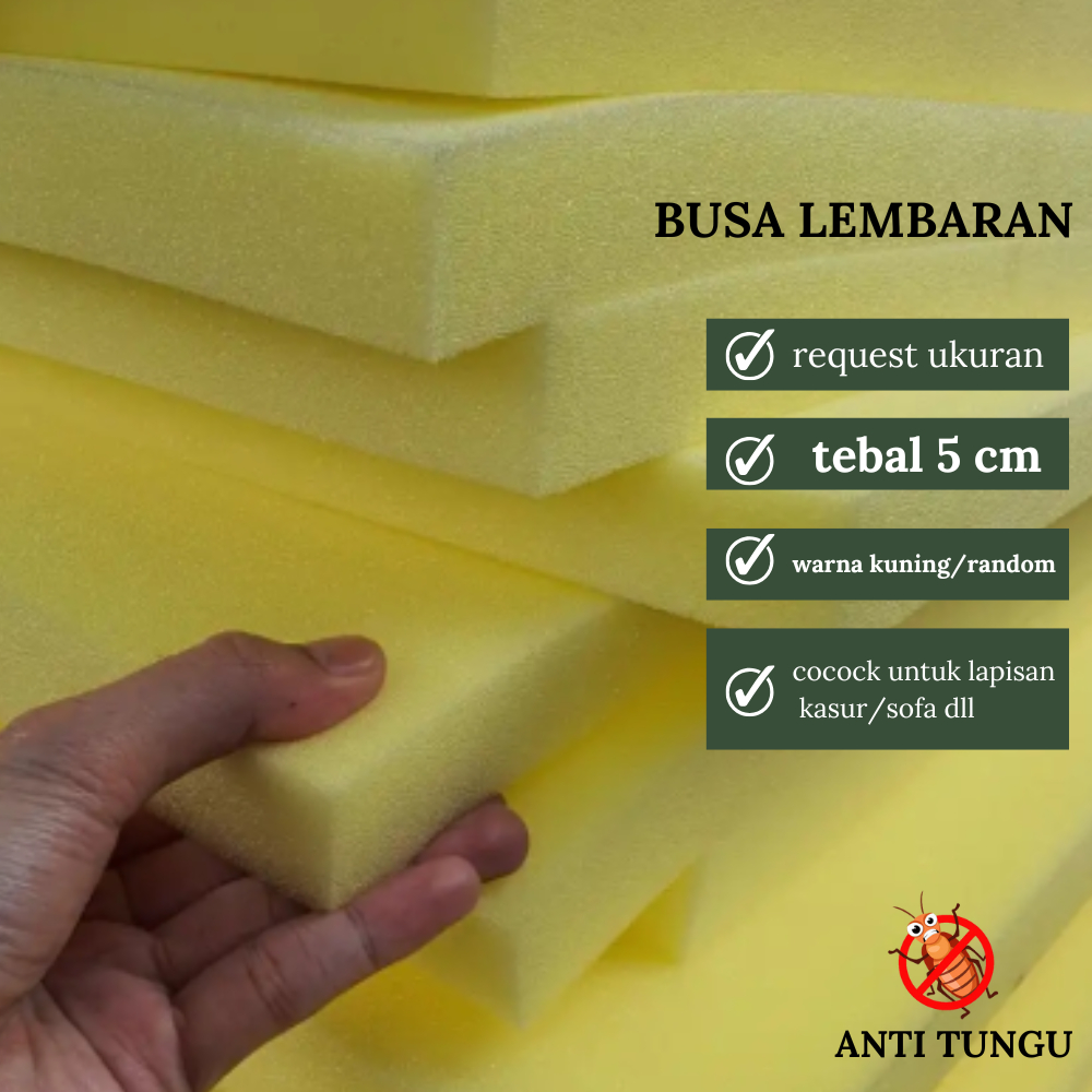 Jual Busa Kasur surpet 120x90 Tebal 5 cm Busa lembaran busa royal foam ...