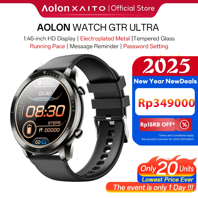 Aolon GTR Ultra Smartwatch Pria Running Pace Bluetooth Call IPS Display  Health Monitoring Blood Pressure Test Jam Tangan Pria Original