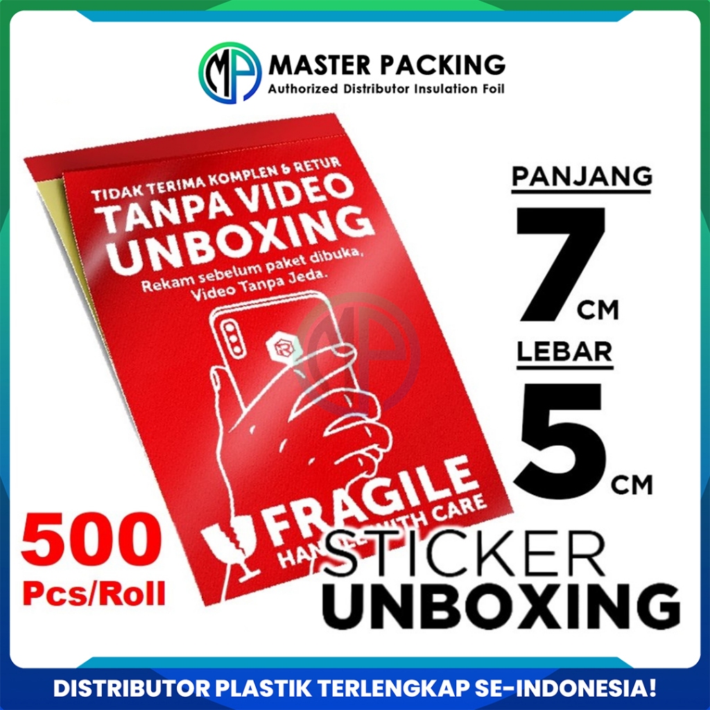 Jual Stiker Wajib Video Unboxing Sticker Fragile Unboxing 500pcs Per ...