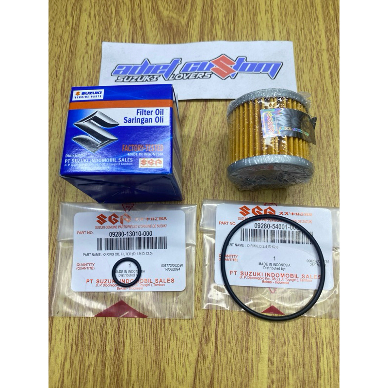 Jual SET SIL ORING + FILTER OLI SATRIA FU ORIGINAL FILTER OLI FUFi /GSX ...