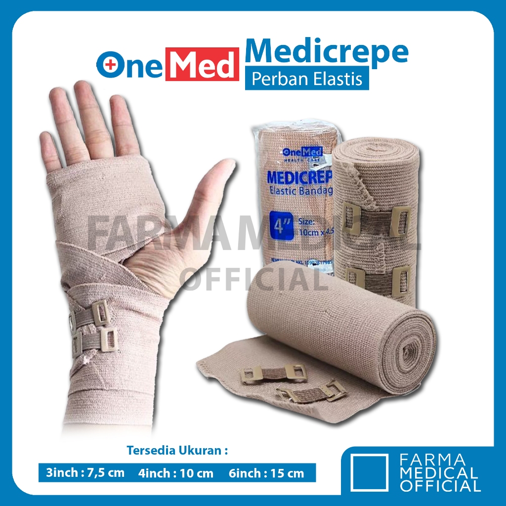 Jual Onemed Medicrepe Perban Elastic 3, 4 dan 6 Inch | Shopee Indonesia