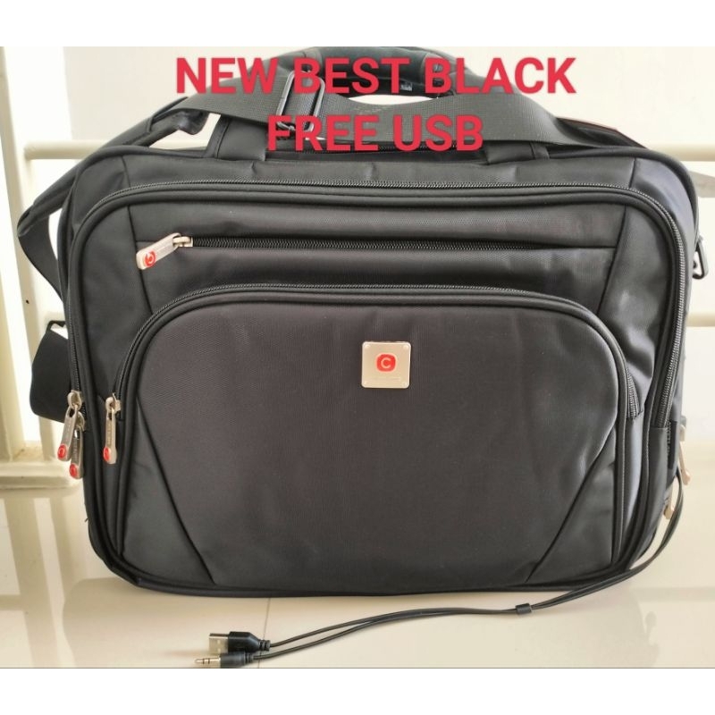 Jual TAS KANTOR FOLIO POLO LAPTOP 16 INCH POLO CLASSIC BRIEFCASE USB ...
