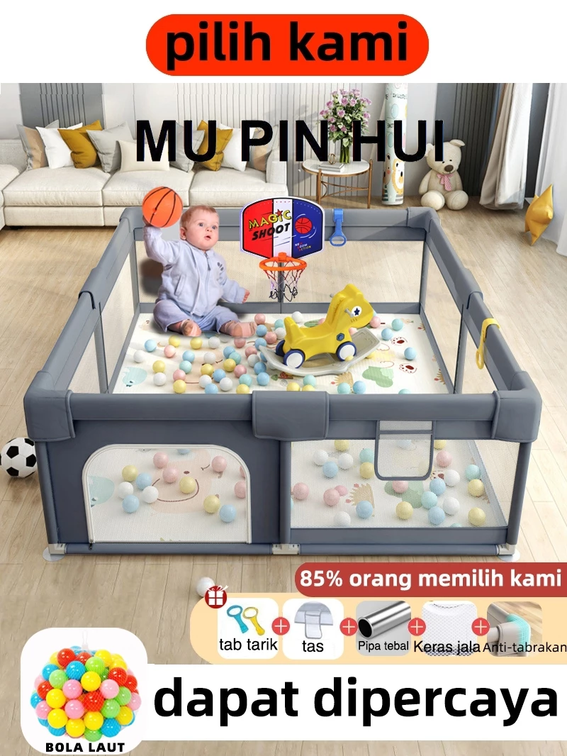 Mu pin hui pagar bayi bermain baby playfence pagar kolam tempat main