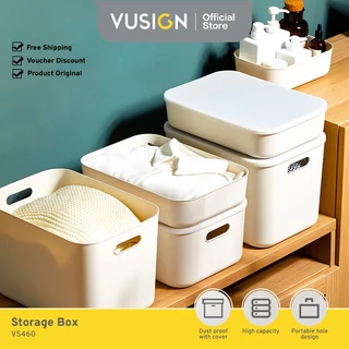 Vusign Storage Box Kotak Penyimpanan Organizer Plastik Bahan PP Tebal Dilengkapi Dengan Tutup VS4XX