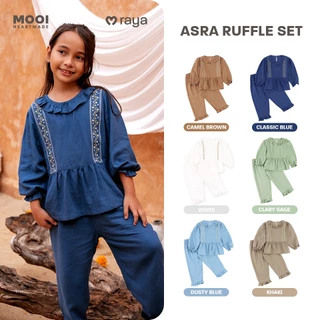 Mooi Setelan Anak Perempuan Raya Collection Asra Tunic Ruffle Set