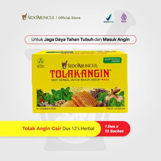 Tolak Angin Cair Herbal 1 Box Isi 12 Sachet  - Masuk Angin Daya Tahan Tubuh