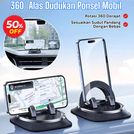 360° Phone Holder HP Mobil Anti-Guncang – Stabil dan Elegan