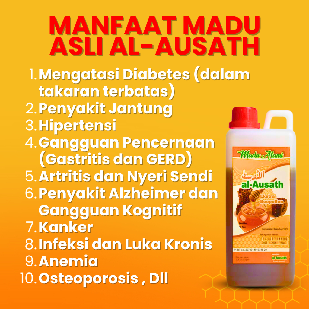 Jual 1KG MADU ASLI PREMIUM AL-AUSATH FULL NEKTAR - Madu Murni Asli 100% ...