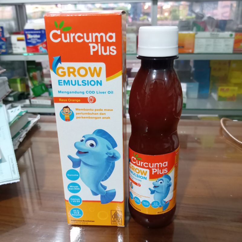 Jual CURCUMA PLUS GROW EMULSION MENGANDUNG COD LIVER OIL 200ML | Shopee ...