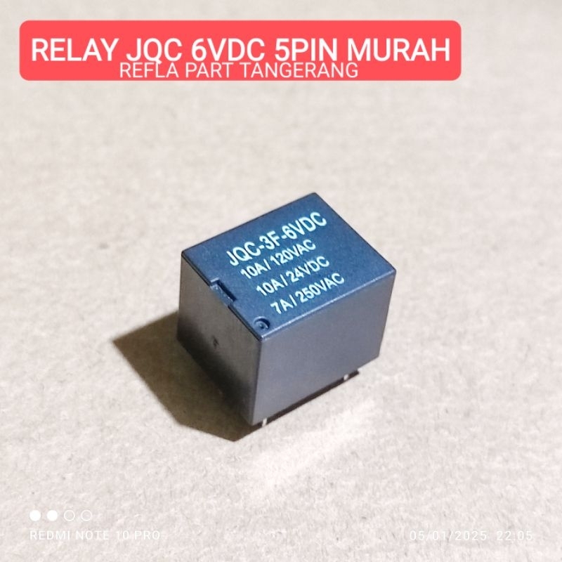 Jual RELAY 6VDC 6V 10A 5PIN JQC MURAH | Shopee Indonesia