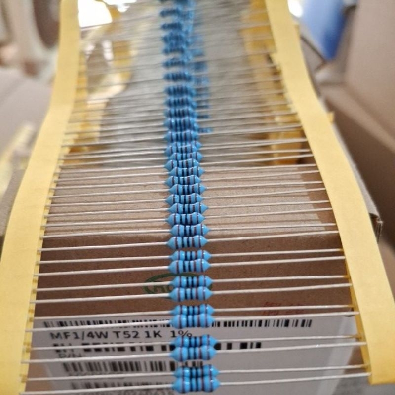 Jual 100 pcs resistor R 1/4 watt 1K R 0,25w renteng 0.25 w roll metal ...