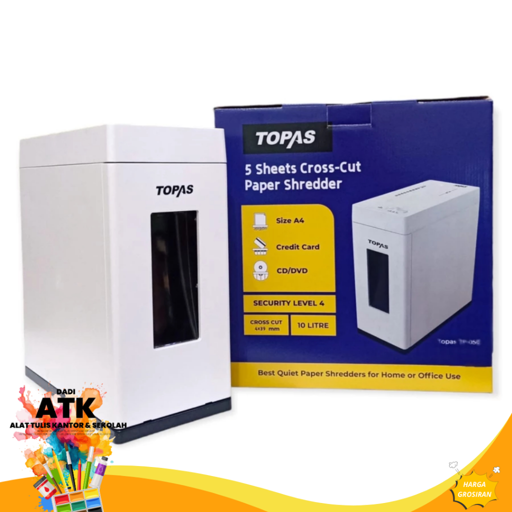 Jual Mesin Penghancur Kertas Paper Shredder Max 5 lembar Topas TP-05C ...