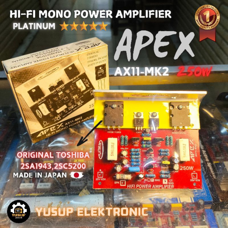 Jual KIT POWER APEX AX11-MK2 MONO POWER AMPLIFIER PLUS TRANSISTOR ...