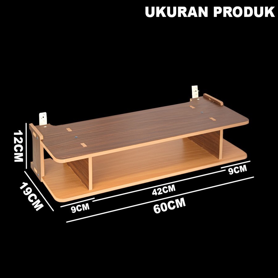 Jual Rak TV Gantung Dinding / Rak Modem Susun Tempel Dinding Minimalis ...