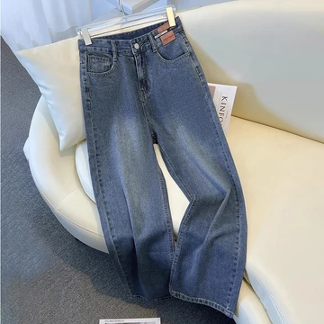 Elegan.Girl Cleana Kulot Jeans Panjang Wanita Reguler Straigth Celana Gombrone Loose Pant