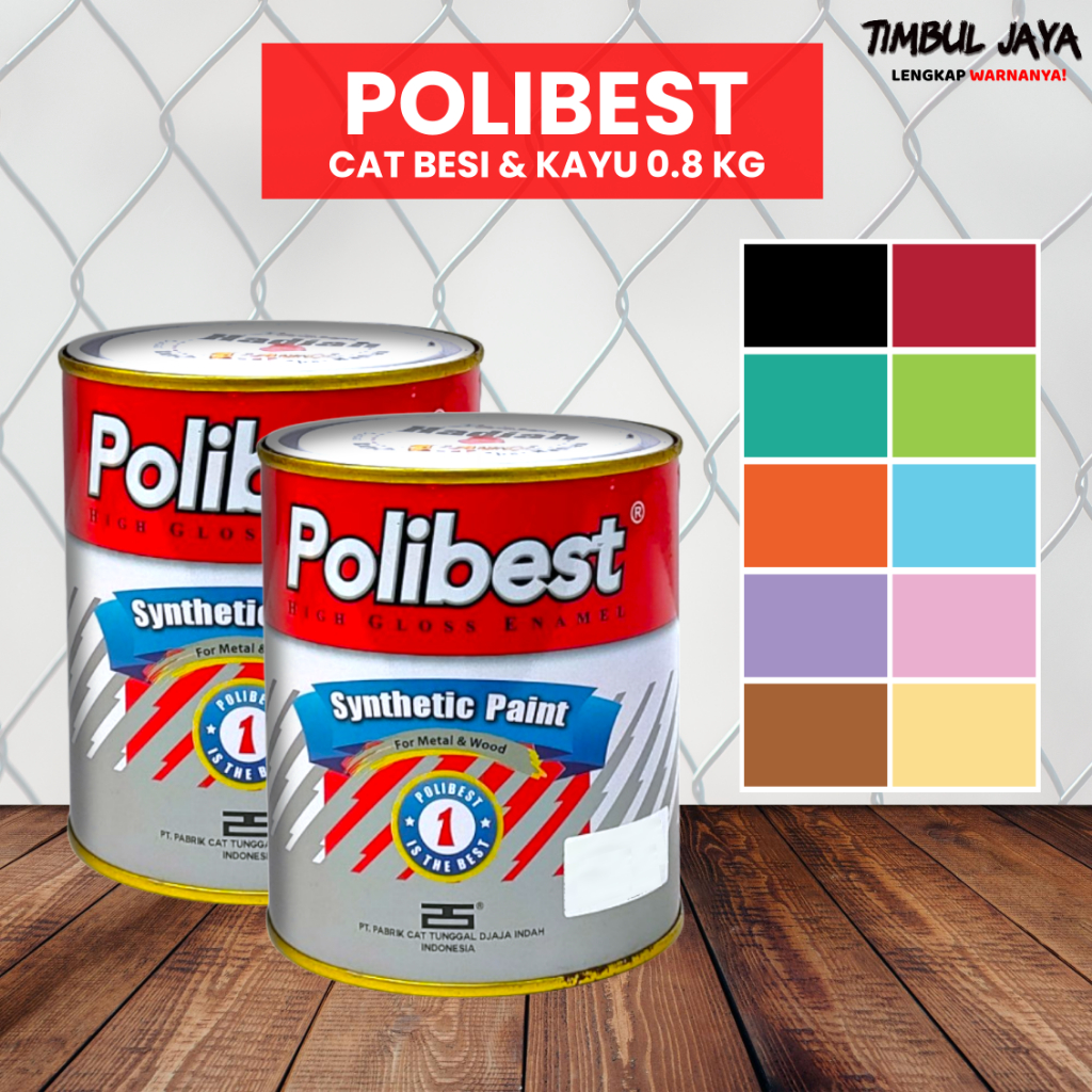 Jual Polibest Cat Minyak Kayu dan Besi 0,8kg / Cat Kayu Pintu dan