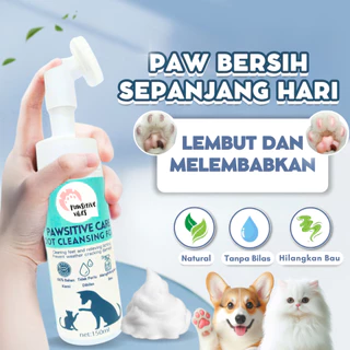Pawsitive Vibes Pet Foot Cleansing Foam 150ml - Busa Pembersih Kaki Hewan Peliharaan Kucing Anjing Deodoran Kaki Mencuci Perawatan Kaki Membersihkan Kaki - Pembersih Paw Anjing - Paw Cleanser - Pembersih Telapak Kaki Anjing Kucing - Paw Cleaning Foam