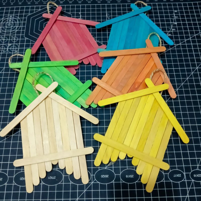 Prakarya Kerajinan Pigura mini dari stik es krim daur ulang stik es krim