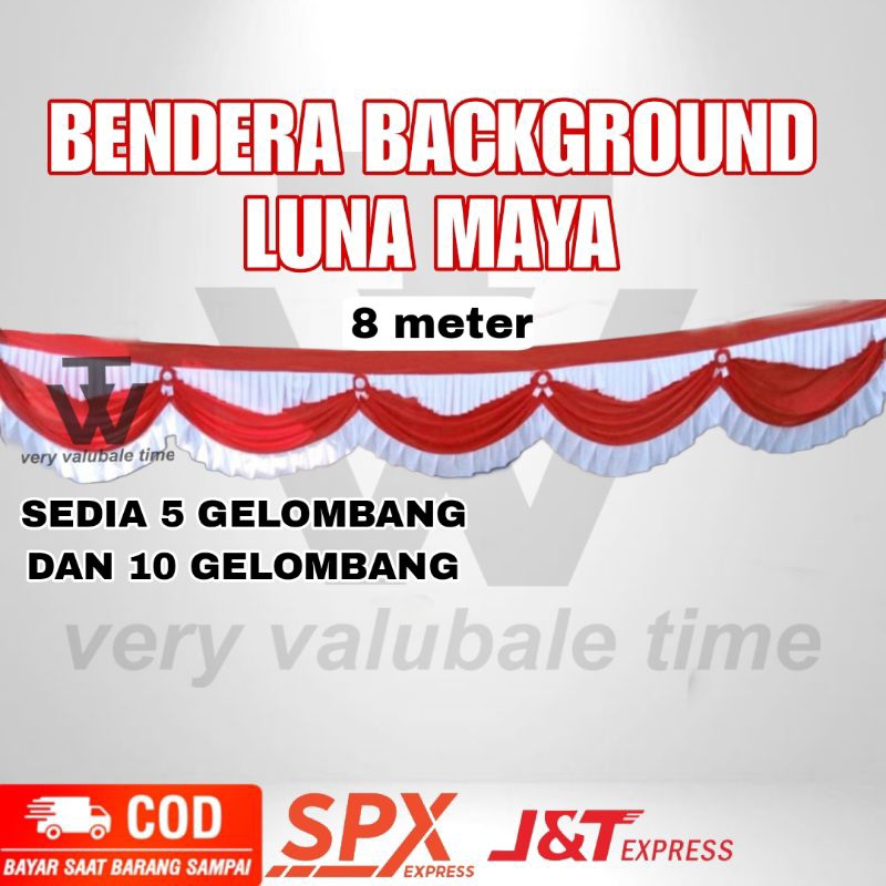 Jual Bendera Background Premium [Luna Maya] 10 Gelombang dan 5 ...