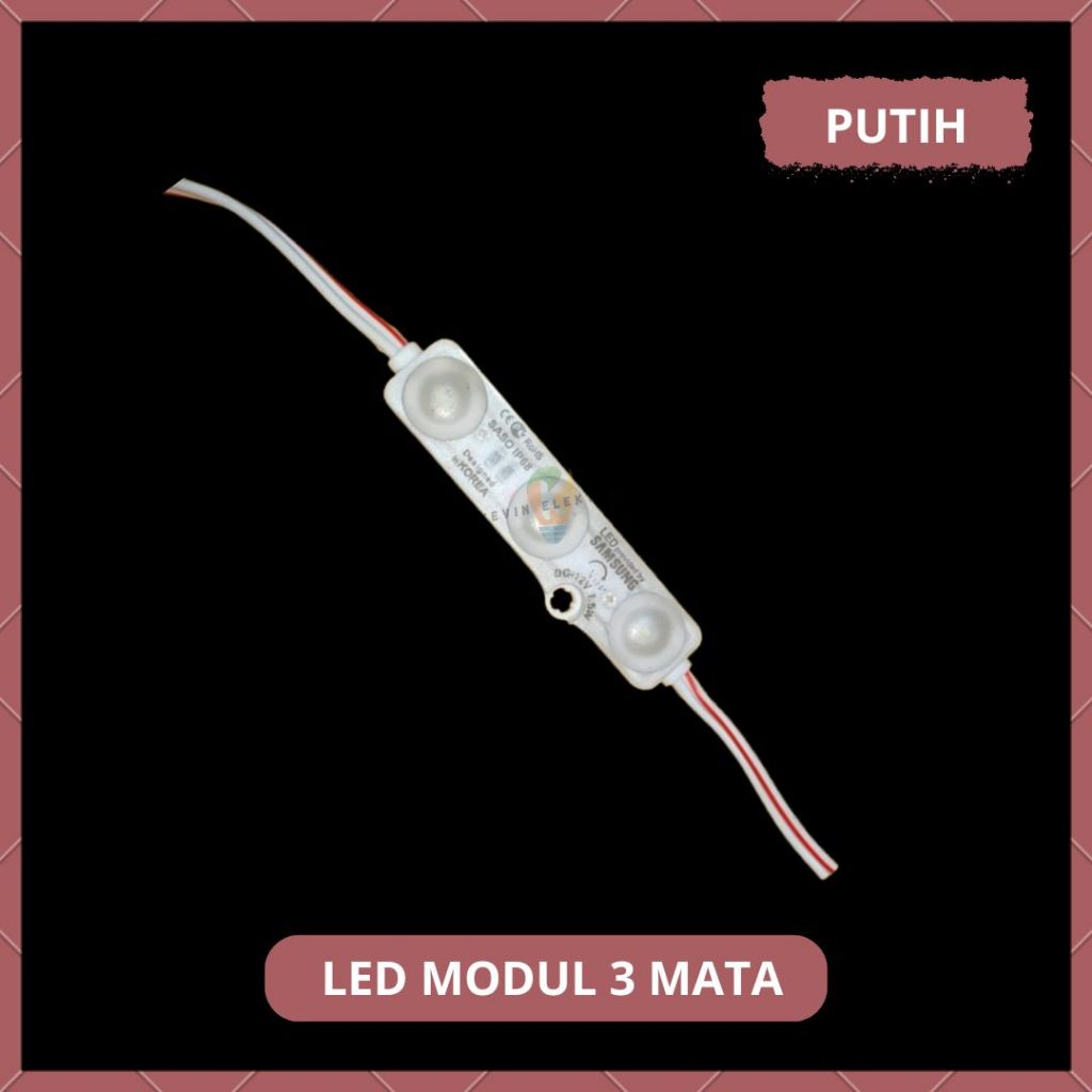 Jual LAMPU LED MODUL 3 MATA SAMSUNG DC 12V 1,5W MODUL ORI | Shopee ...