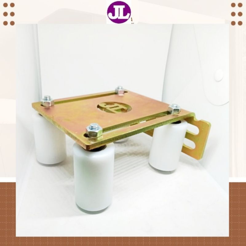 Jual DOUBLE TRACK Bracket Roller Nilon Rumah Roda Atas Penuntun Pintu ...