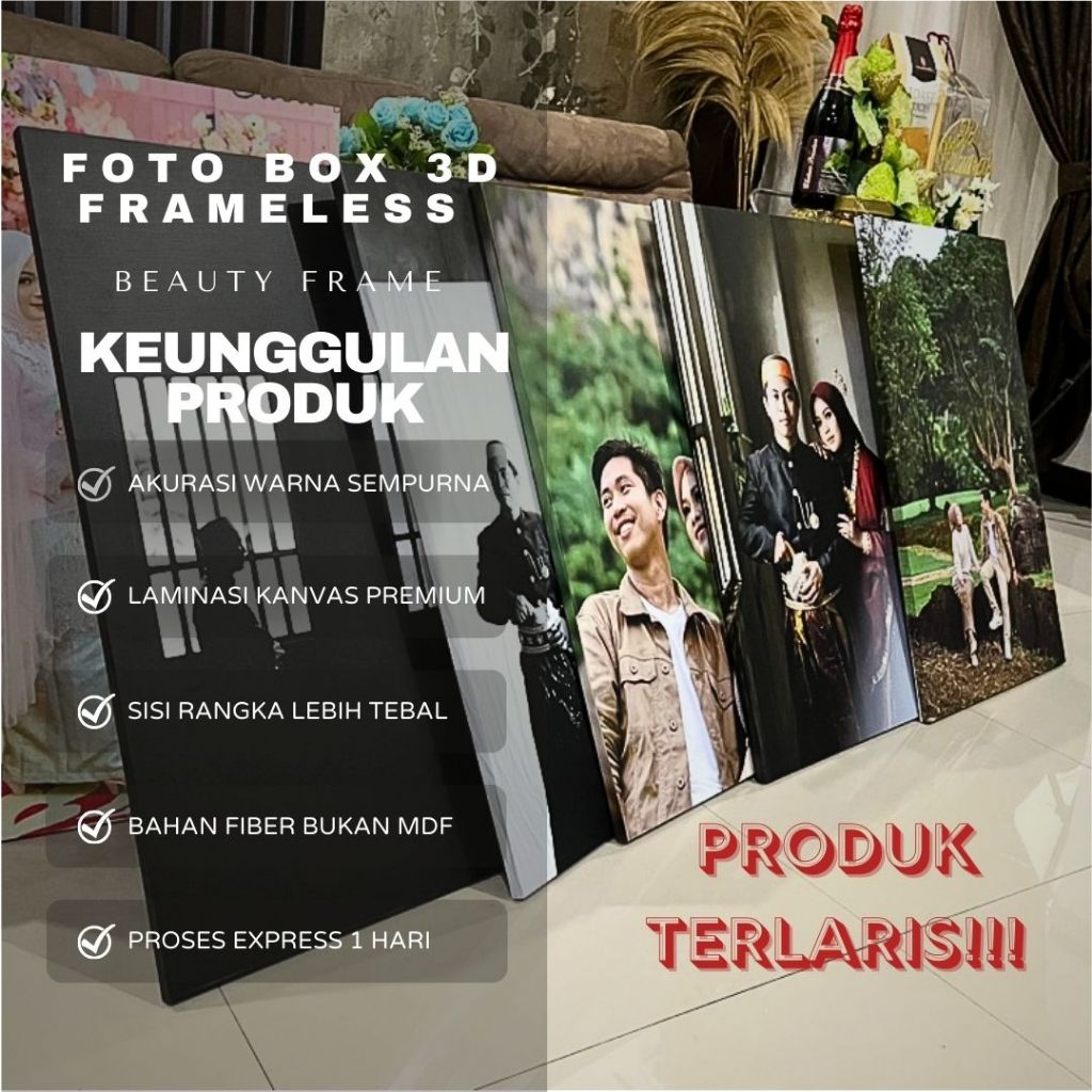 Jual Foto Box Jumbo Frameless 20RW Pajangan Terlaris - Laminasi Kanvas ...