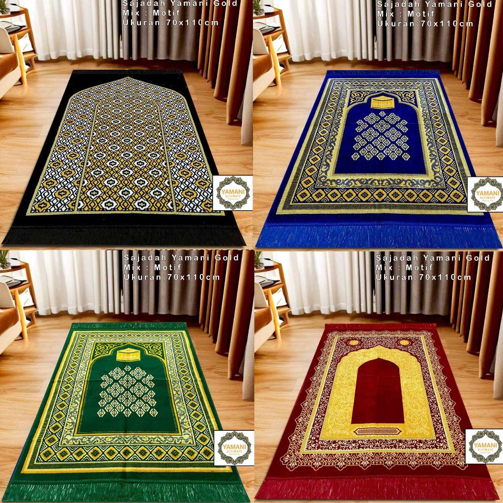 OBRAL 3 PCS - Sajadah Turki Spigel Premium Ukuran 70x110cm Terbaru