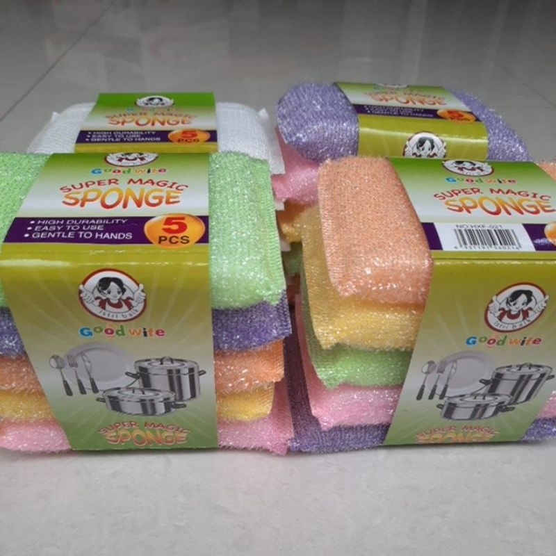 Jual Sabut cuci piring good wife super magic sponge harga perpak isi ...