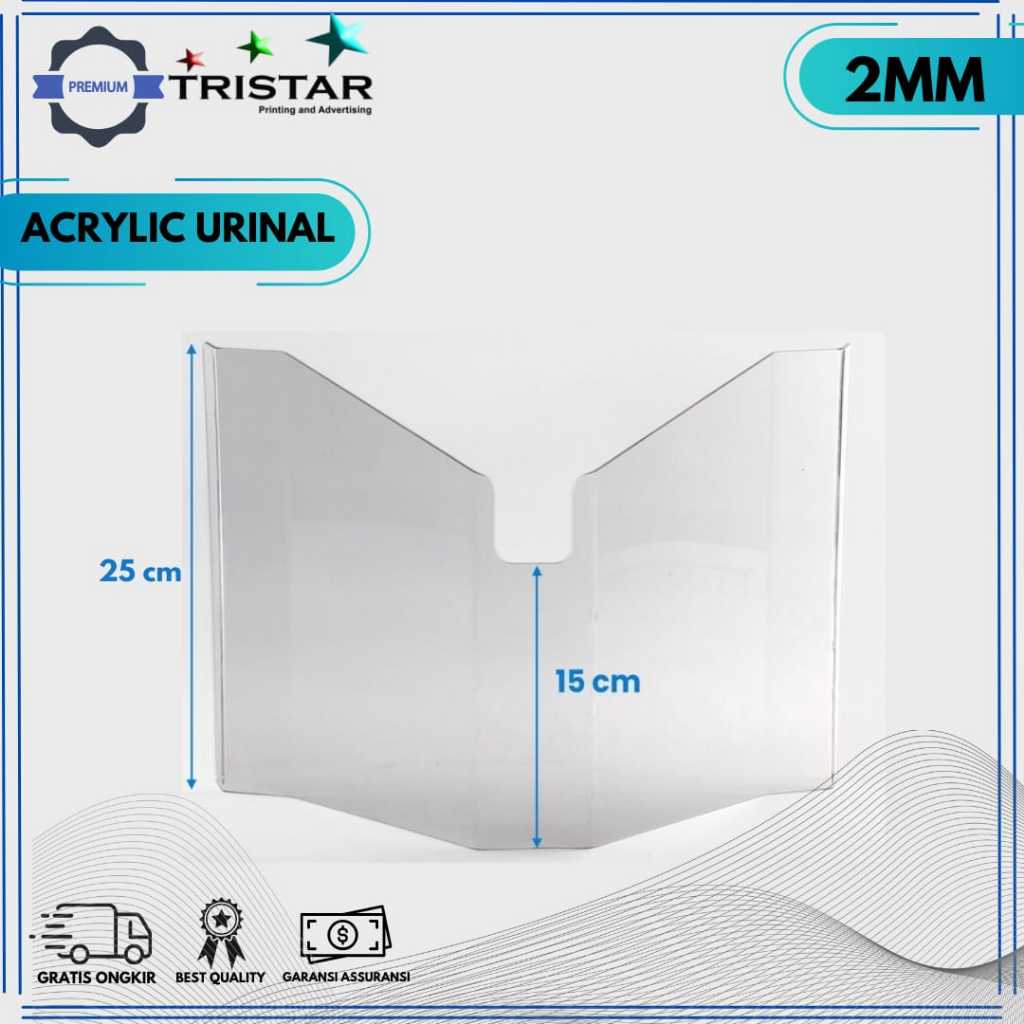 Jual Akrilik Urine Protector / Sekat Toilet TOTO U57 dan U57M / Bening ...