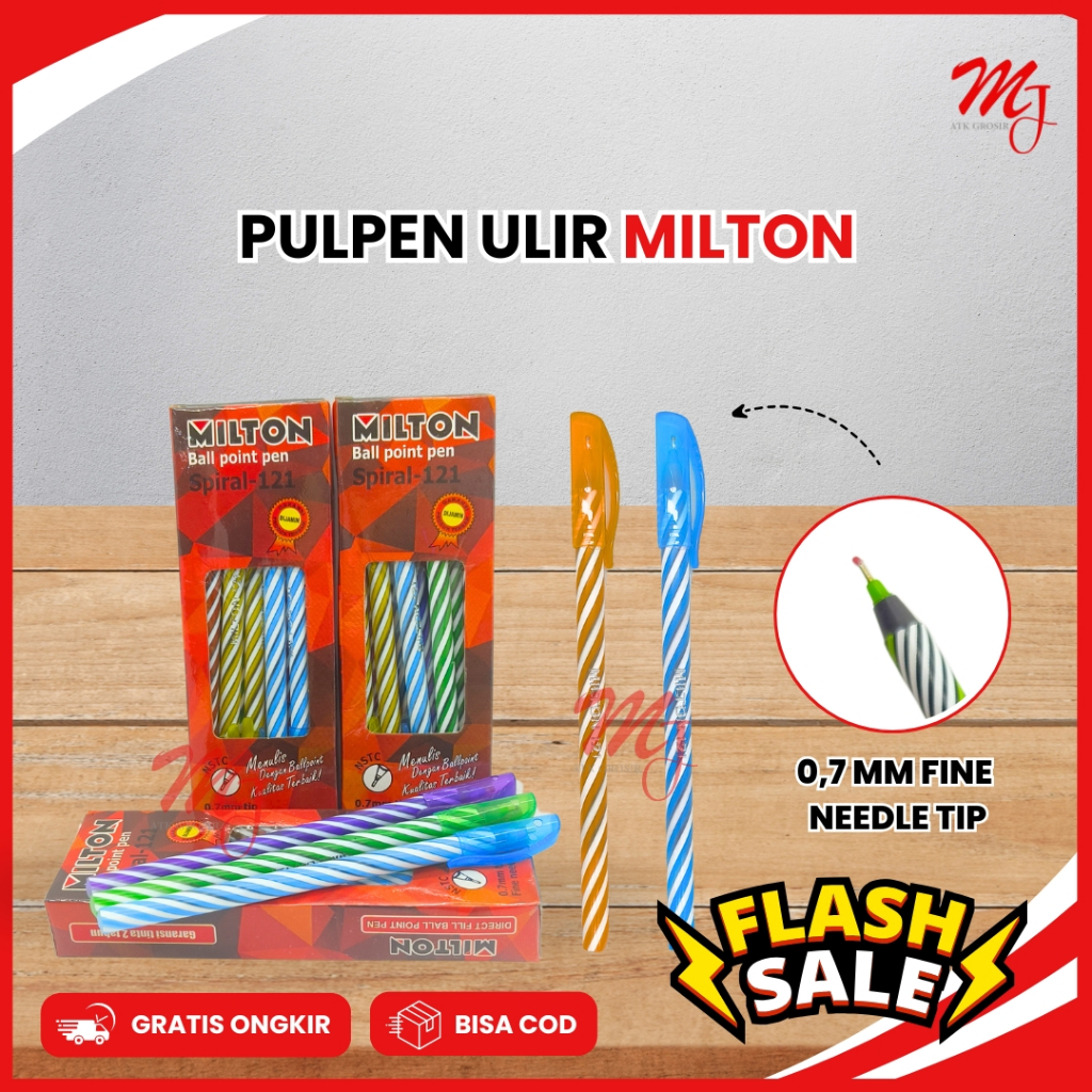 Jual (12 pcs) Ballpoint / Bulpen / Bolpen / Pulpen Ulir Spiral 121 ...