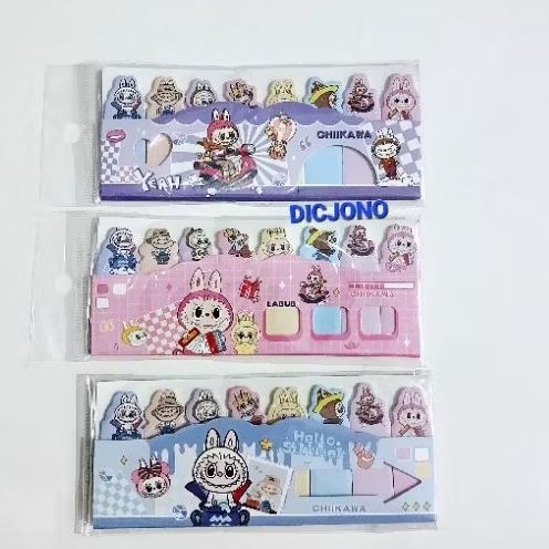 Jual Sicky Notes Motif Labubu 8 in 1 / Tempelan Kertas Catatan karakter ...