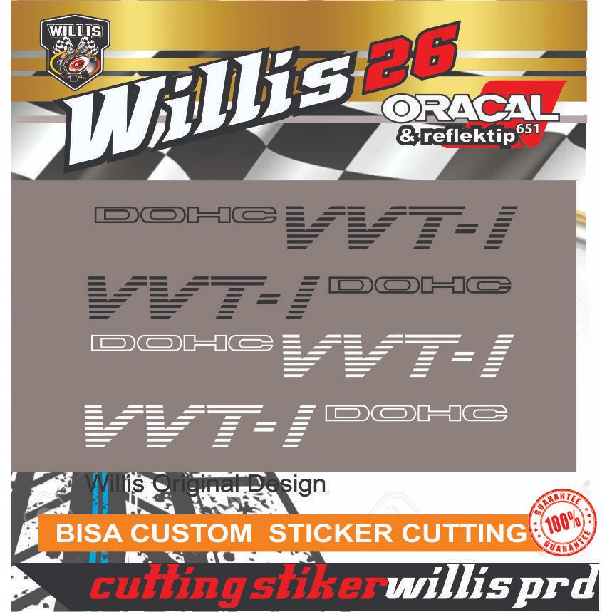 Jual DOHC VVTI NEW 1 SET (cutting sticker) | Shopee Indonesia