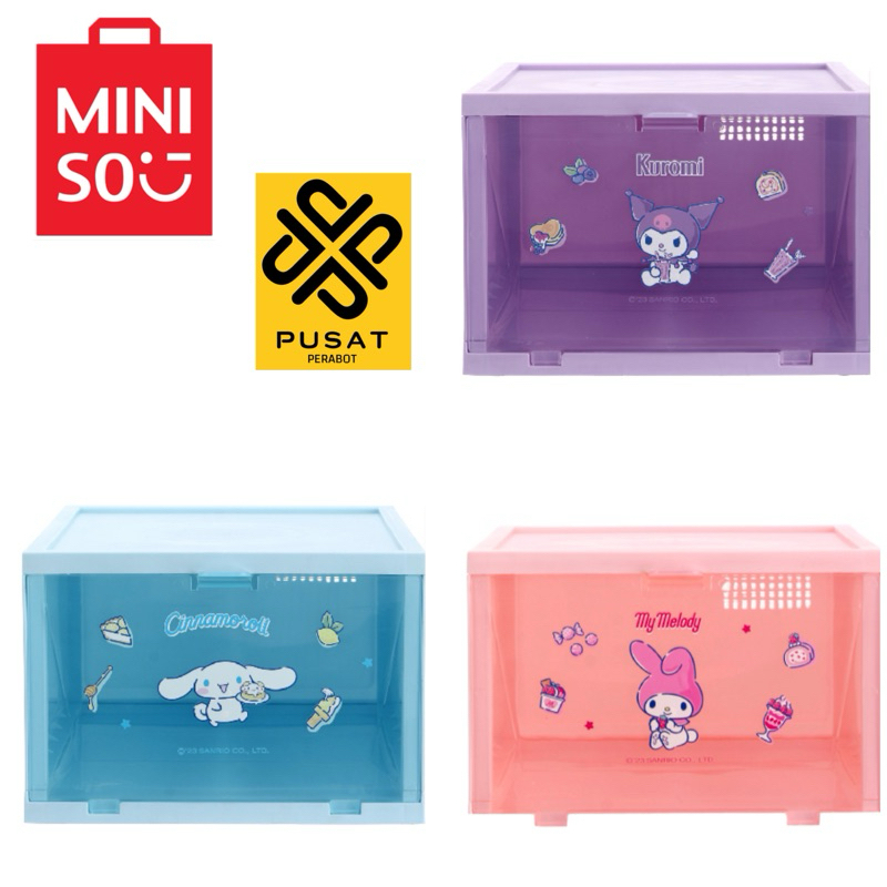 Jual MINISO x SANRIO Stackable Shoe Box / Kotak Sepatu / Kota Serbaguna ...