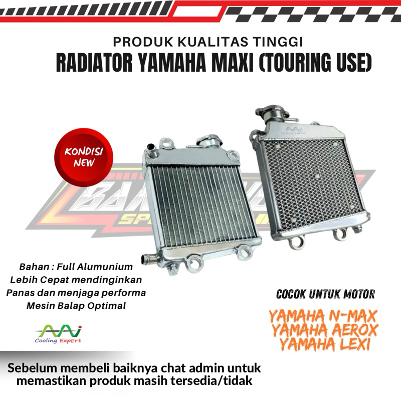 Jual Radiator Motor Racing AAI Yamaha Aerox/Nmax/Lexi (Touring Use ...