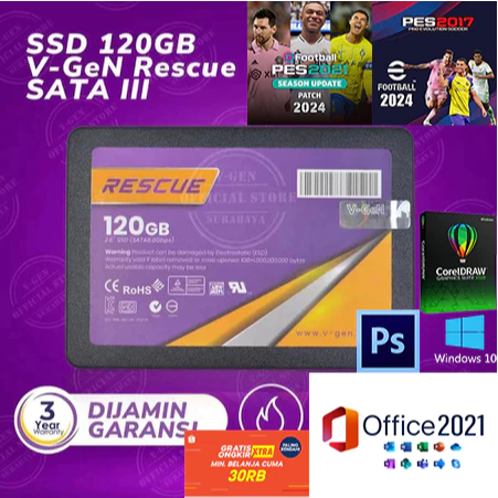 Jual v-gen SSD (Solid State Drive) RESCUE 120GB | Shopee Indonesia
