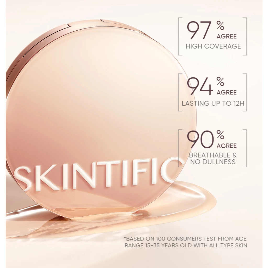 Skintific Cover All Perfect Cushion dan High Coverage Concealer Non-Comedogenic