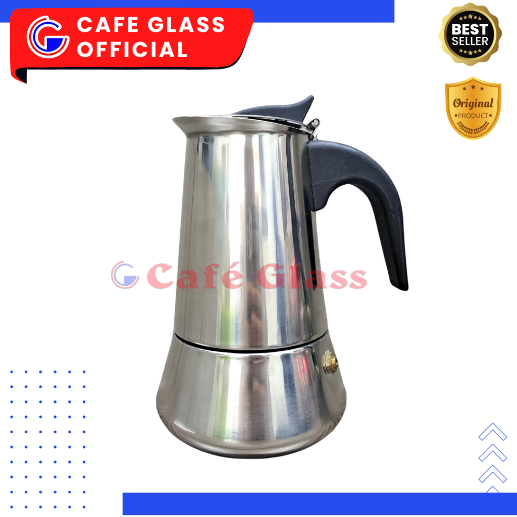 Moka Pot Coffee - Alat Kopi Stainless - Moka Pot 4 Cup 200Ml - Bb-4 Coffee Maker