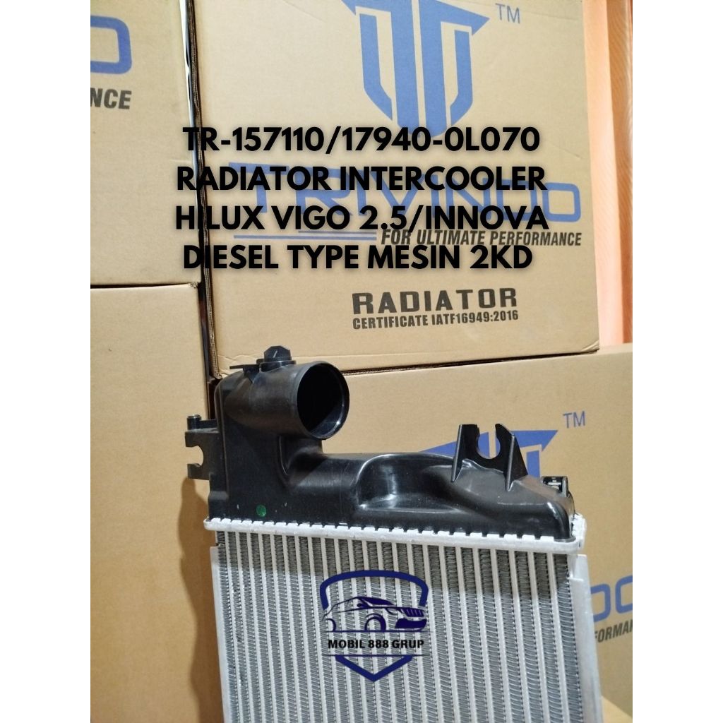 Jual RADIATOR INTERCOOLER HILUX VIGO 2.5/INNOVA DIESEL TYPE MESIN 2KD ...